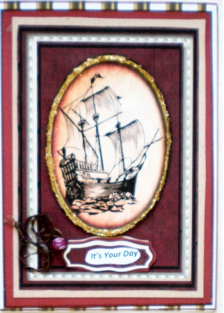 Two Lovely Sailing Ship Toppers  by Pamela Horton