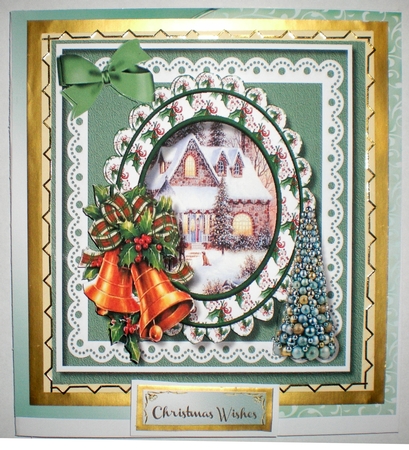 Beautiful Christmas Bells and Scene  by Pamela Horton