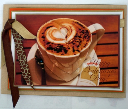 Coffee Heart Valentines Heart Shaped Pyramid by Pamela Horton