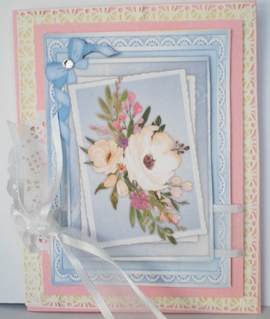 Beautiful Anemones on a Double Mat by Pamela Horton