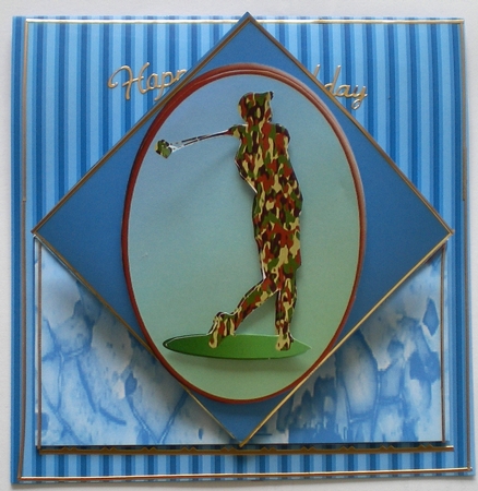 Male Golfer Diamond Top by Pamela Horton