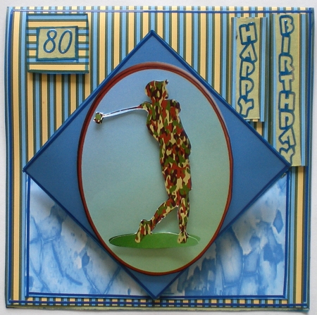 Male Golfer Diamond Top by Pamela Horton