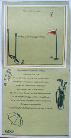 Male Golfer Diamond Top by Pamela Horton