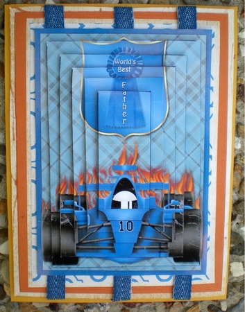 Fathers Day Race Car Pyramid by Pamela Horton