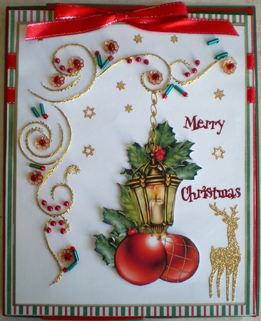 ED157 Christmas curly border by Pamela Horton