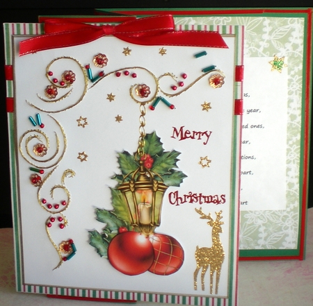 ED157 Christmas curly border by Pamela Horton
