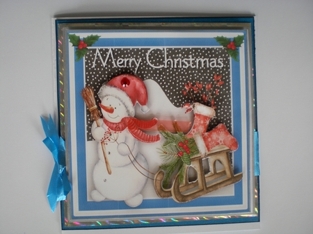 Lovely Snowman and Sleigh  by Pamela Horton