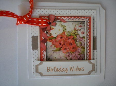 Beautiful  Red  Flowers  in a Lace Frame  by Pamela Horton