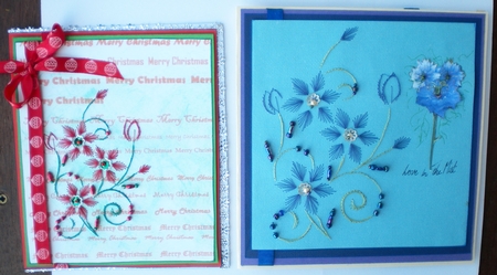 ED186 Blue flowers by Pamela Horton