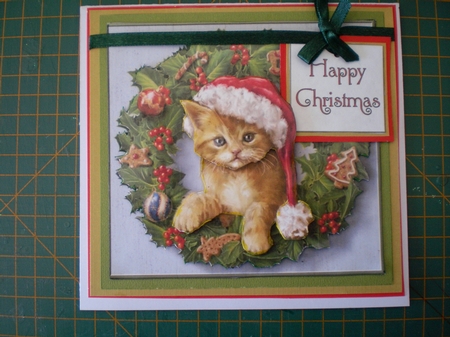 Santa Slipping in the Snow Blank Insert by Pamela Horton