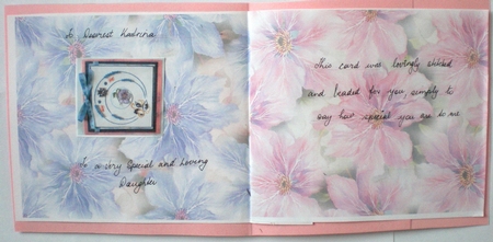 2 backgrounds Lilac and Pale blue Clematis by Pamela Horton