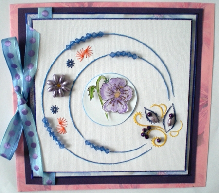 2 backgrounds Lilac and Pale blue Clematis by Pamela Horton