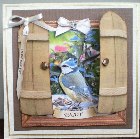 6x6 THROUGH THE GARDEN GATES BLUE TIT MULTI USE GET WELL BIRTHDAY ETC 6x6 UNISEX 14 by Pamela Horton