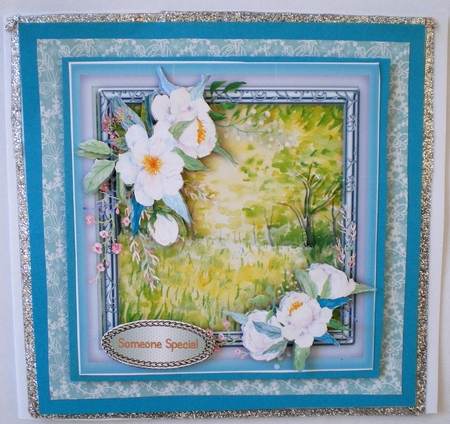 Beautiful Scene and White Roses  by Pamela Horton