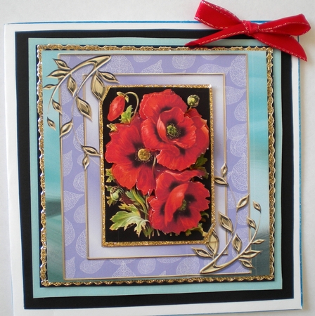 Delightful Poppies 7 x 7 Decoupage by Pamela Horton