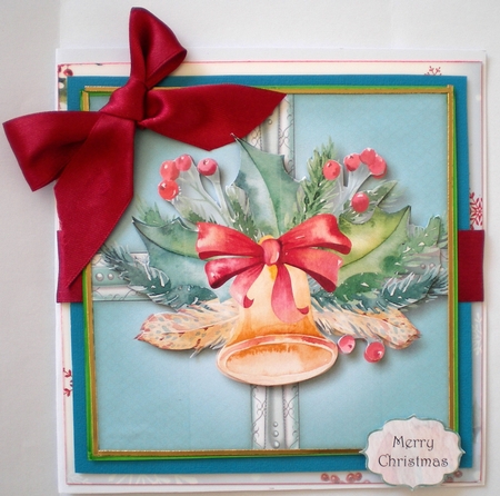 Boho Bell Christmas Present 8x8 by Pamela Horton