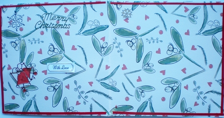 Beautiful Christmas Church With Red Poinsettia 8x8 by Pamela Horton
