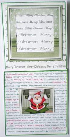Santas Surprise Card Front Topper by Pamela Horton