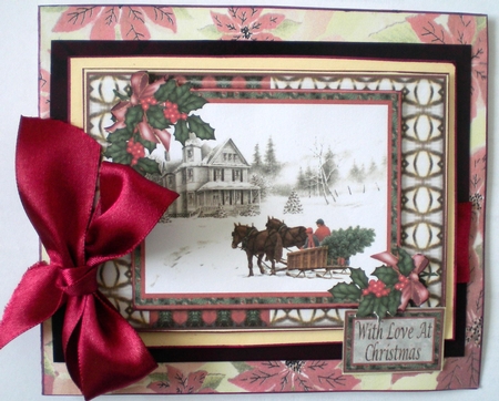 JJ CHRISTMAS BRINGING HOME THE TREE 7X5 by Pamela Horton