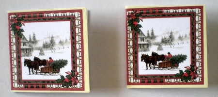 JJ CHRISTMAS BRINGING HOME THE TREE 7X5 by Pamela Horton