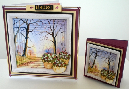 Faux Pyramid Woodland Scene  by Pamela Horton