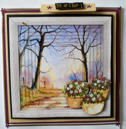 Faux Pyramid Woodland Scene  by Pamela Horton