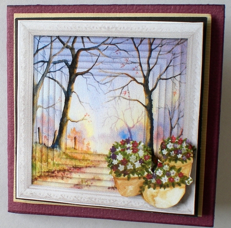 Faux Pyramid Woodland Scene  by Pamela Horton