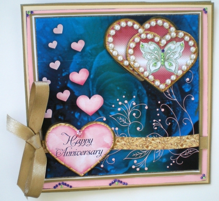 Wedding Anniversary Valentines Day 8x8 Card Front 2 by Pamela Horton