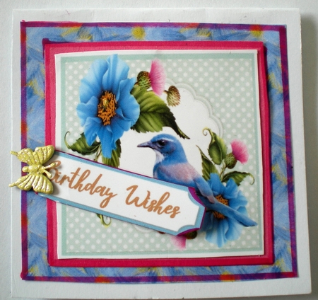 BLUE DAISIES: Painted Floral Background by Pamela Horton