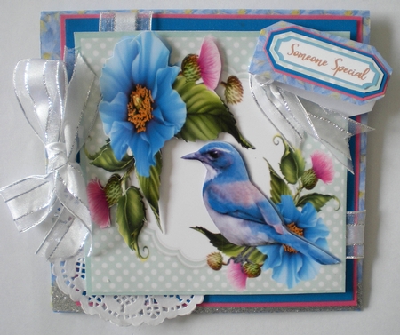 BLUE DAISIES: Painted Floral Background by Pamela Horton