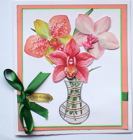 Watercolor Orchids Cut Outs by Pamela Horton