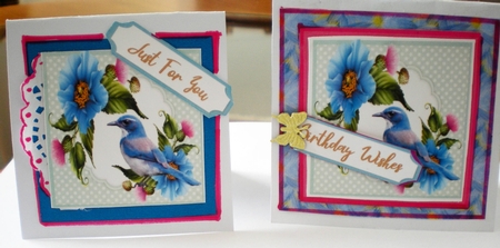 Blue Bird and Poppies by Pamela Horton