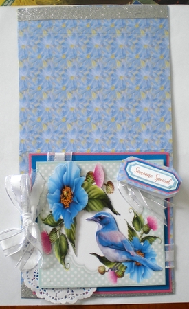 Blue Bird and Poppies by Pamela Horton