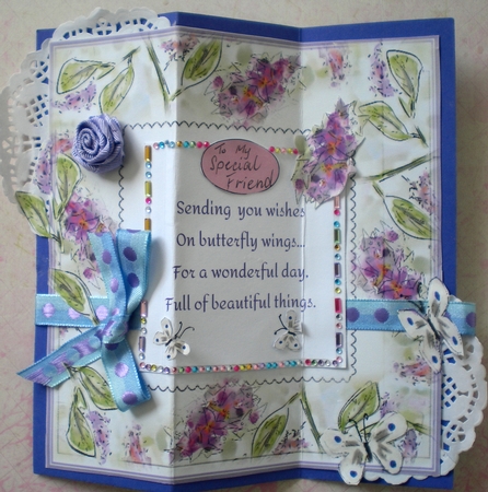 BUTTERFLY BUSH FLORAL INSERT: With Optional Verse and Bonus Back, Gift Tag or Mini-Topper Image by Pamela Horton