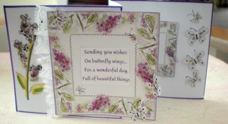 BUTTERFLY BUSH FLORAL INSERT: With Optional Verse and Bonus Back, Gift Tag or Mini-Topper Image by Pamela Horton