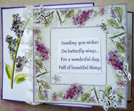 BUTTERFLY BUSH FLORAL INSERT: With Optional Verse and Bonus Back, Gift Tag or Mini-Topper Image by Pamela Horton
