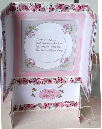 SWEET PEAS: Floral Insert With Optional Verse and Bonus Gift Tag/Back/Small Topper Image by Pamela Horton