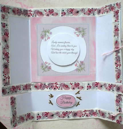 SWEET PEAS: Floral Insert With Optional Verse and Bonus Gift Tag/Back/Small Topper Image by Pamela Horton