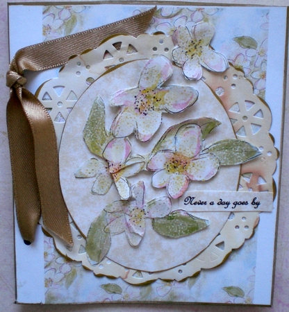 APPLE BLOSSOM BACKGROUND/BACKING PAPER: A4 with Commercial Use by Pamela Horton