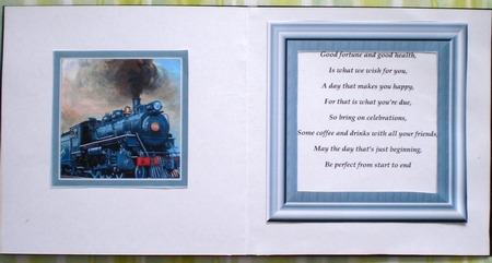 7 X 7 Steam Train Topper - Light Blue by Pamela Horton