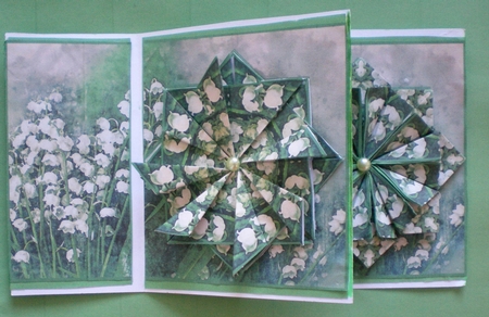 JJ LILY OF THE VALLEY A6 TEA BAG CARD by Pamela Horton