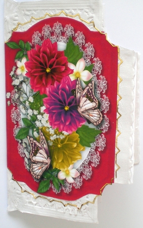 Print, Cut ,and Fold , Beautiful Floral Dahlias  by Pamela Horton