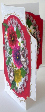 Print, Cut ,and Fold , Beautiful Floral Dahlias  by Pamela Horton