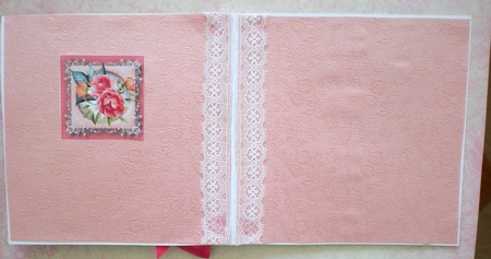 Pink BoHo Roses on Lace 4 by Pamela Horton
