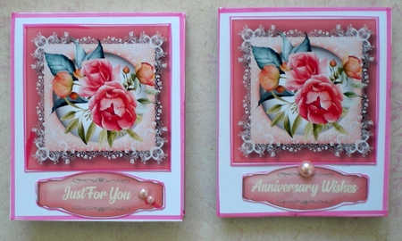 Pink BoHo Roses on Lace 4 by Pamela Horton