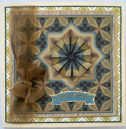 Retro Inspired Card Front & Teabag Tiles by Pamela Horton