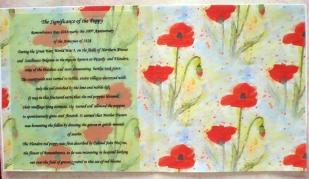 POPPIES  BACKING PAPER/BACKGROUND: A4 With Commercial Use by Pamela Horton