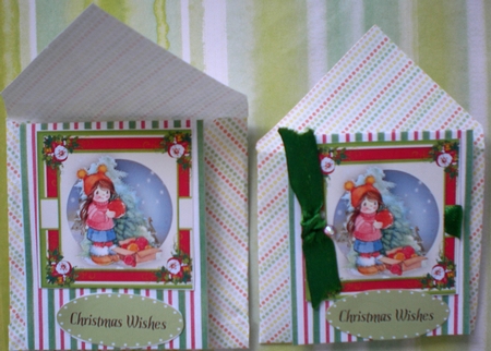 Little Girl with Christmas Baubles by Pamela Horton
