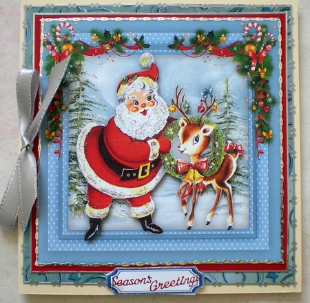 Jolly Santa and Rudolph  by Pamela Horton