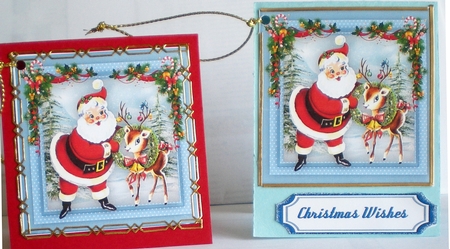 Jolly Santa and Rudolph  by Pamela Horton